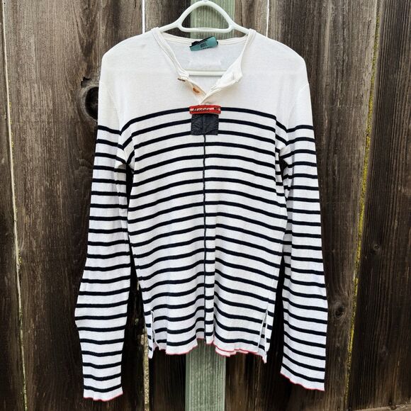 Jean Paul Gaultier Maille Modèle No Breton Stripe Knit Top Italy M - Picture 7 of 16